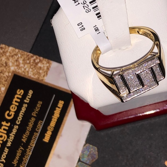 10k solid gold real si diamond ring FREE APPRAISAL not plated not CZ stunning! - Picture 7 of 10